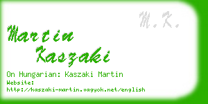 martin kaszaki business card